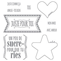 Juste Comme Ça Clear-Mount Stamp Set (French)