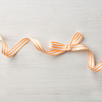 Peekaboo Peach 3/8 Striped Grosgrain Ribbon