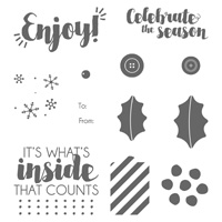 Tags & Trimmings Wood-Mount Stamp Set