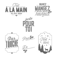 Joyeuses petites étiquettes Clear-Mount Stamp Set (French)