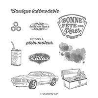À Plein Moteur Cling Stamp Set (French)