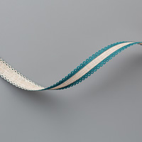 PRETTY PEACOCK 1/2 (1.3 CM) SCALLOPED LINEN RIBBON