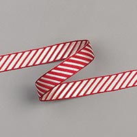 CHERRY COBBLER 3/8 (1 CM) DIAGONAL STRIPE RIBBON