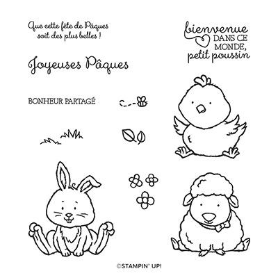 BIENVENUE À PÂQUES CLING STAMP SET (FRENCH)