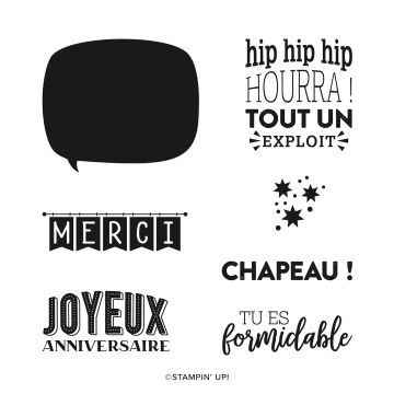 SET DE TAMPONS AMOVIBLES TU ES FORMIDABLE (FRANÇAIS)