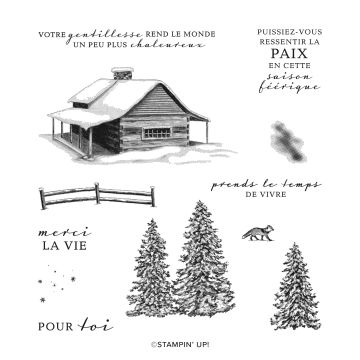 SET DE TAMPONS AMOVIBLES PAISIBLE REFUGE (FRANÇAIS)