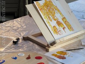 Peignez la cathedrale a la maniere de Monet travail