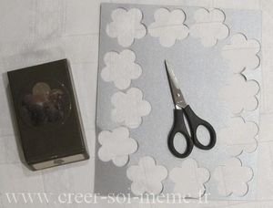 Des idées de déco, cartes … pour Noël – 13ème boule avec une perfo fleur