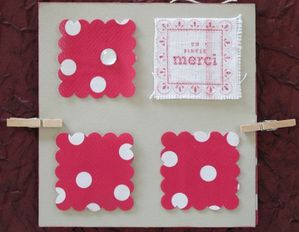 De nouvelles créations et un merci.