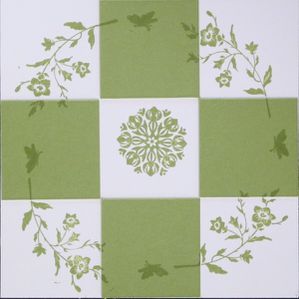 carte carree vert et vanille
