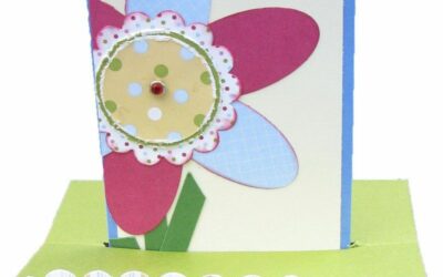 Carte pop up fleur