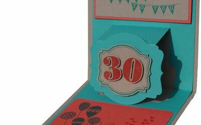 Une carte pop up pour 30 ans