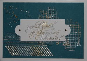 carte voeux triple embossage