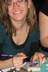 celine colorise un tampon