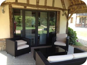 chaumiere salon de jardin