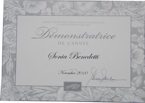 diplome demonstratrice de l annee 2010