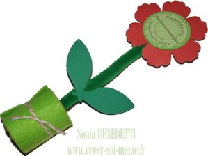 fleur feutrine kunstkarte