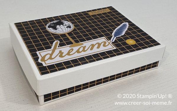 Mini album dans sa boite faite main loisirs créatifs scrapbooking Stampin'up