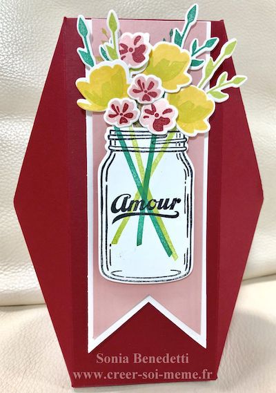 tutoriel une idée simple et facile à réaliser à partir d'une feuille 12"x 12" ou 30.5 cm x 30.5  boite sonia stampin up