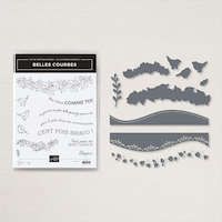 156229 Lot Belles courbes Stampin'Up! Le lot Belles courbes comprend le set de tampons Belles courbes et les poinçons Courbes sonia démonstratrice stampin uo en franche pont audemer routot bourg achard scrap