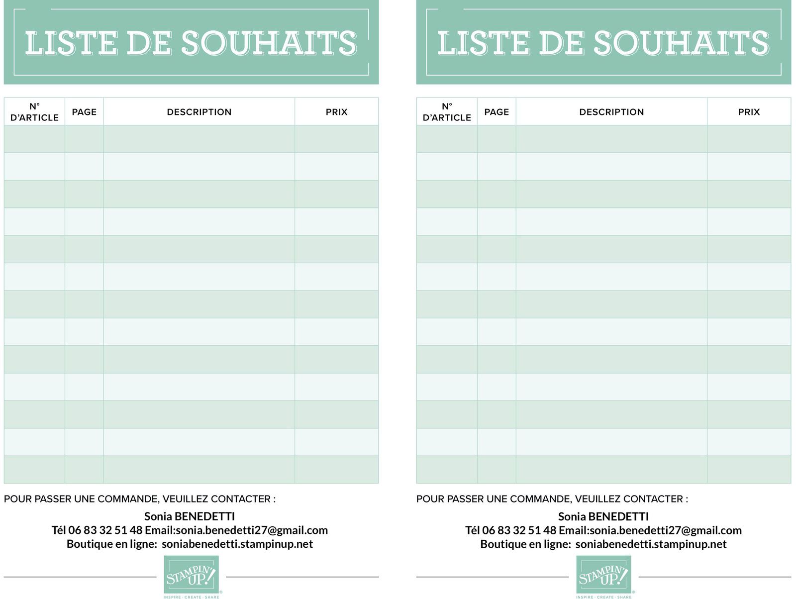 Liste de souhaits