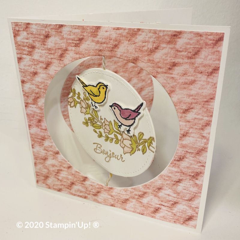 Carte de Corinne Dubeau Stampin up toulouse marseille castres astres vitrolle carte mobile