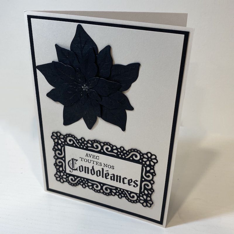 carte condoléance stampin up poinseitia francine meurant saint leu la foret 95 paris région parisienne