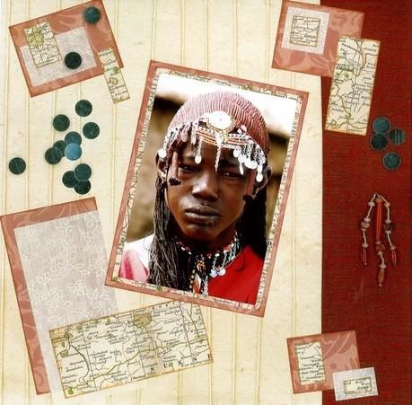 scrapbooking portrait kenya scrap album photo normandie eure pont audemer pia masai reve loisirs créatifs