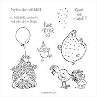 155130 set de tampons Salut poulette stampin up scrap carterie loisirs créatifs france europe diy