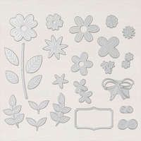 154312 Poinçons efflorescences brodées stampin up big shot découpes scrapbooking fleurs feuillages dit loisirs créatifs