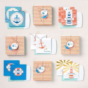 156986 Kit de cartes tout compris Tu es mon phare carterie thème marin mer vacances scrap stampin'up 