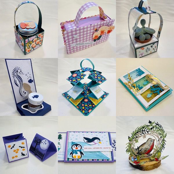 présentation fleur boite bocaux stampin up loisirs créatifs carterie scrap scrapbooking décoration 