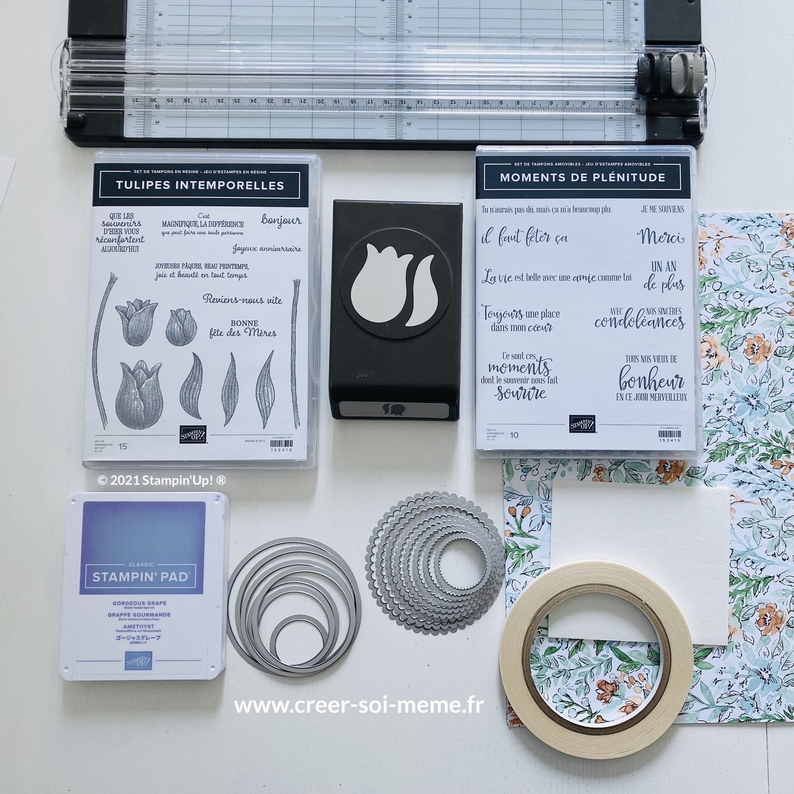 matériel stampin  up loisirs créatifs scrapbooking carterie décoration tulipe fleur bouquet france normandie