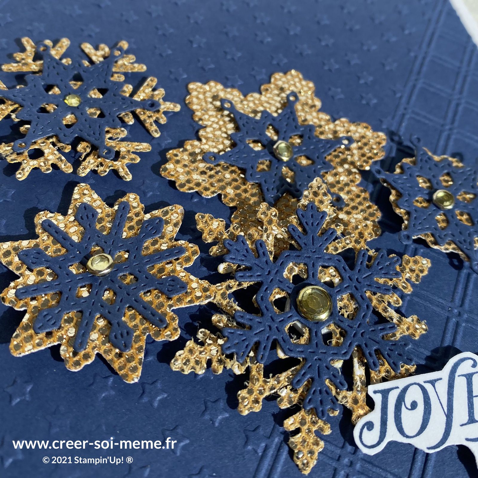 flocons de neige cuprique stampin up hiver montagne vacances ski france fourniture loisirs créatifs france 