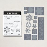 156793 Lot joyeux flocons stampin up diy neige hiver couture découpe scrap bourg-achard normandie france 