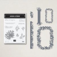 157833 lot Jardin d’Éden bordure fleur feuillage scrap carterie décoration