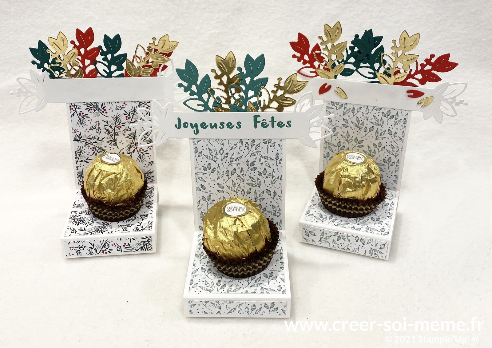 porte chocolat présentoir des de table tuto Ferrero rocher table chic stampinup