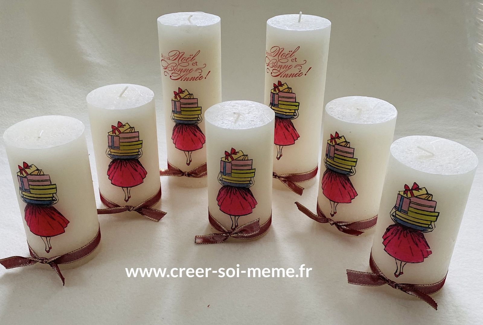 tuto personnaliser bougies papier de soie scrap décoration noel pâques mariage naissance france stampinup