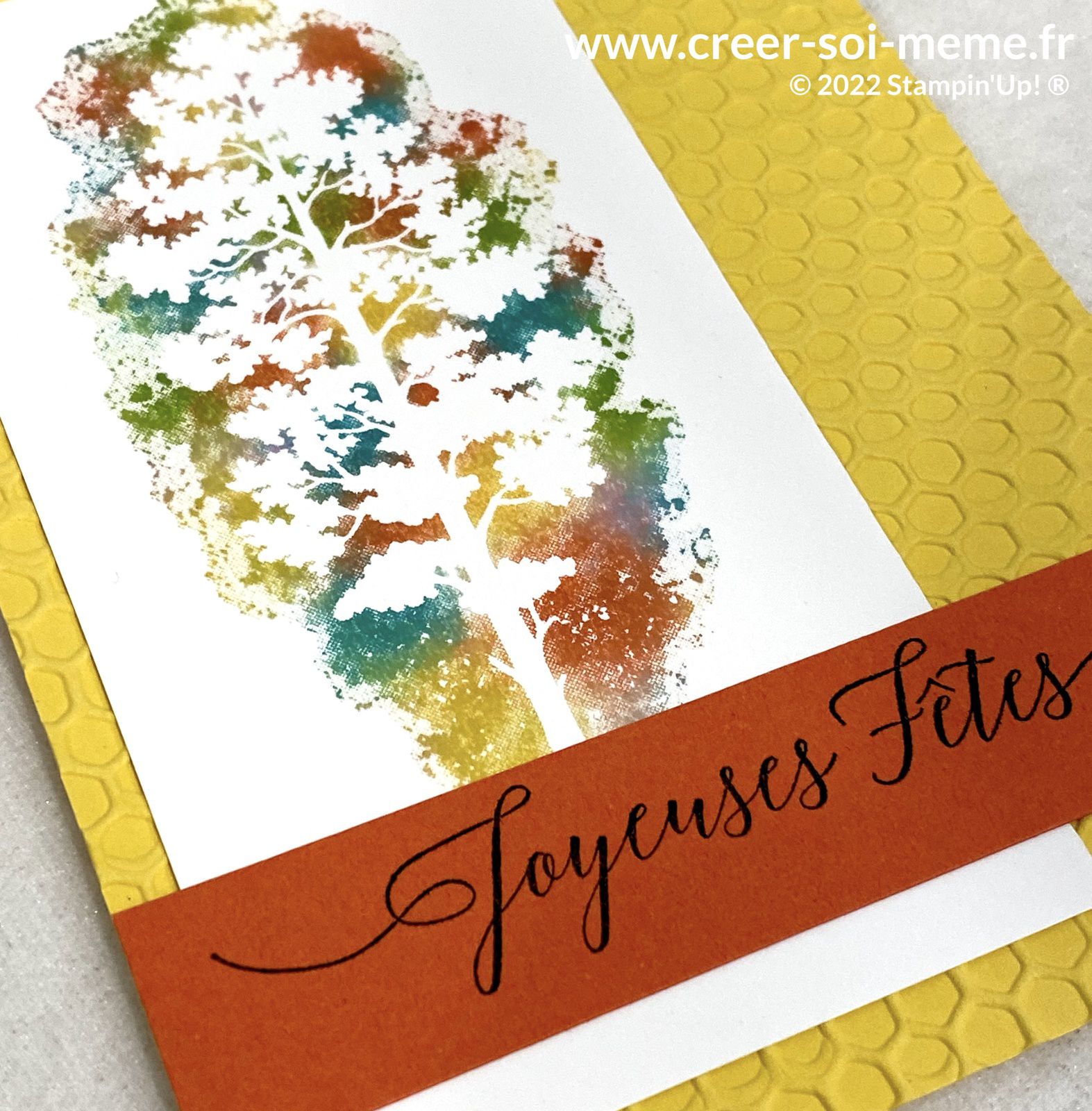 carte arbres vies nature stampin up ruche carterie noel voeux france silhouette