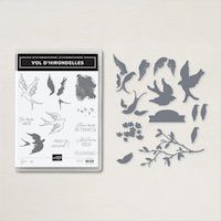 157811 lot Vol d’hirondelles stampin up branche lotus fleurs scrap carterie fournitures boutiques france normandie caen