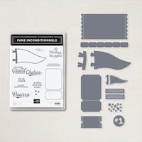 157894 lot Fans inconditionnels  stampin up drapeaux fete des peres masculin scrap carterie