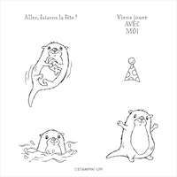 158090 set de tampons Loutres enjouées sale a bration cadeau gratuit france normandie eure seine maritime calvados orne