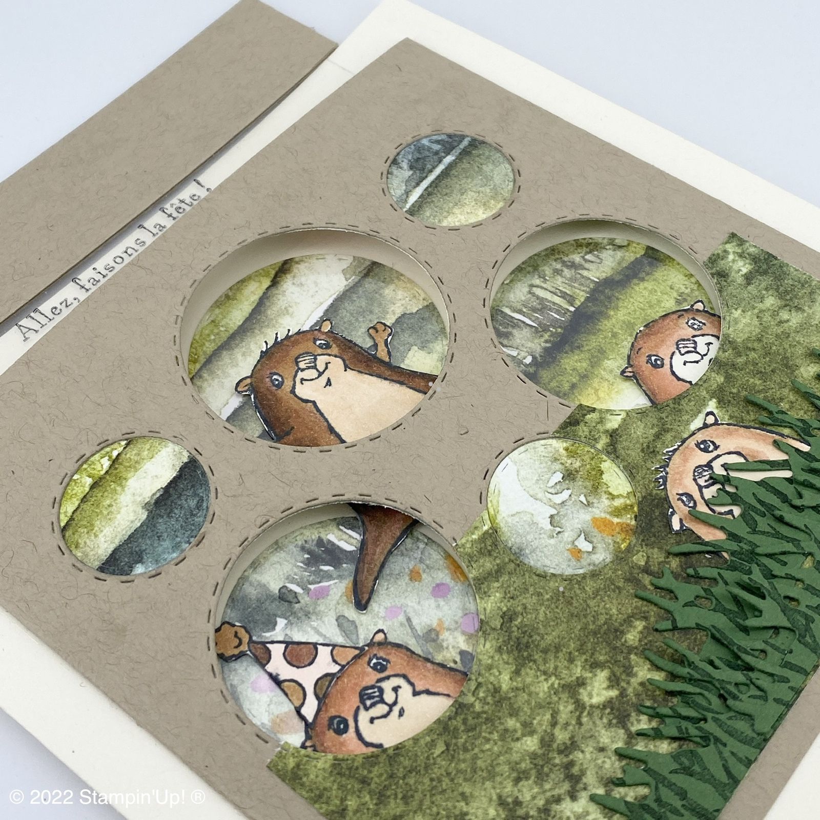 loutres enjouées et fenêtres poinçons die stampin up scrap loisirs créatifs france normandie