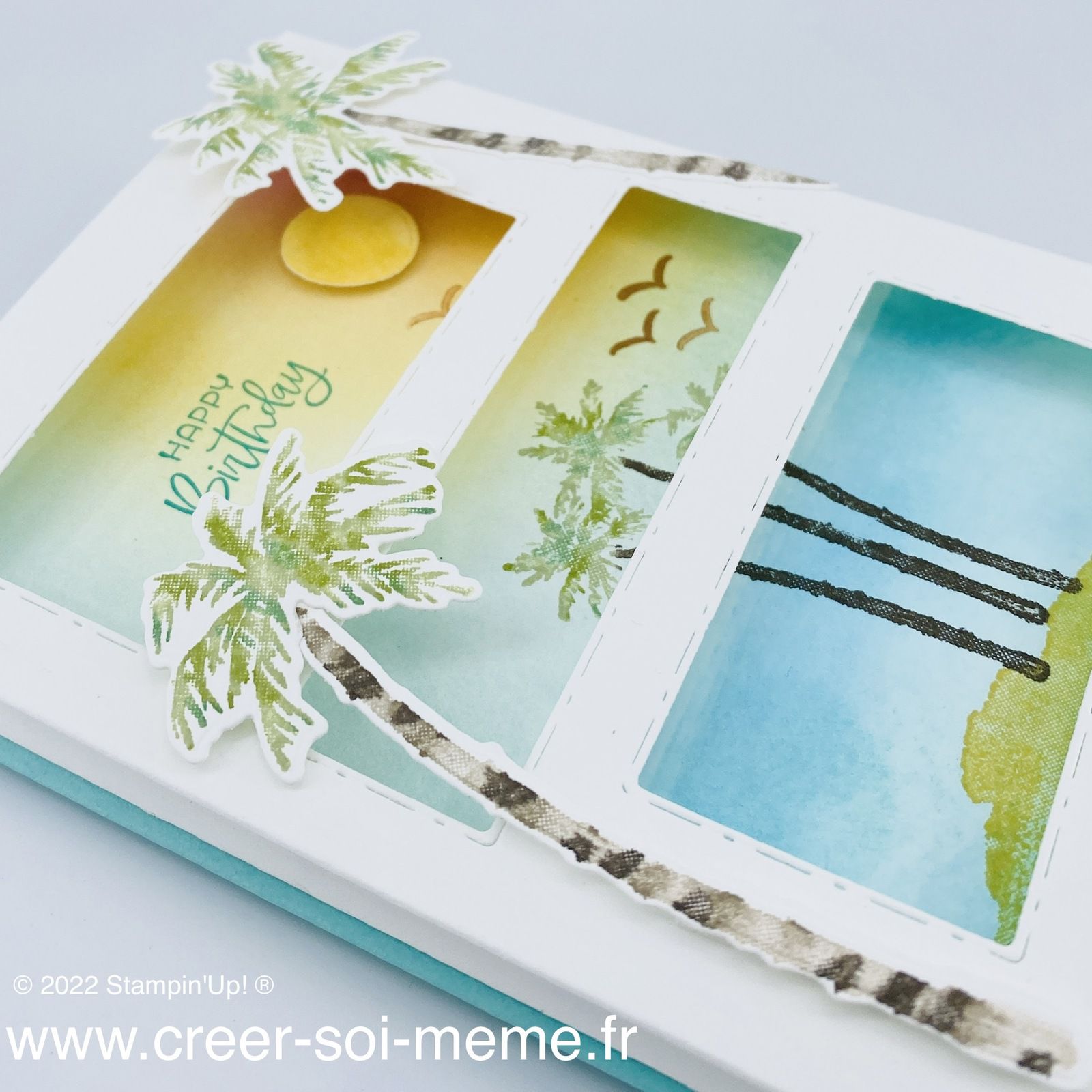 147154 stampin write palmiers couleurs encres stampinup carterie technique dégradé