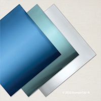 159983 papier Spécialité 12" x 12" (30,5 x 30,5 cm) Bleus miroitants stampinup metalissé