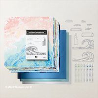 161798 collection Vagues d’océan papier bleu scrap mer brillant turquoise vacances scrap scrapbooking diy