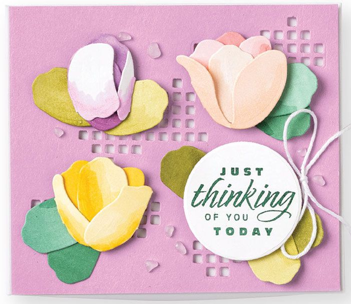 157679 lot Tulipes naissante stampin up scrap fleurs relief 3D france normandie nouveautés 