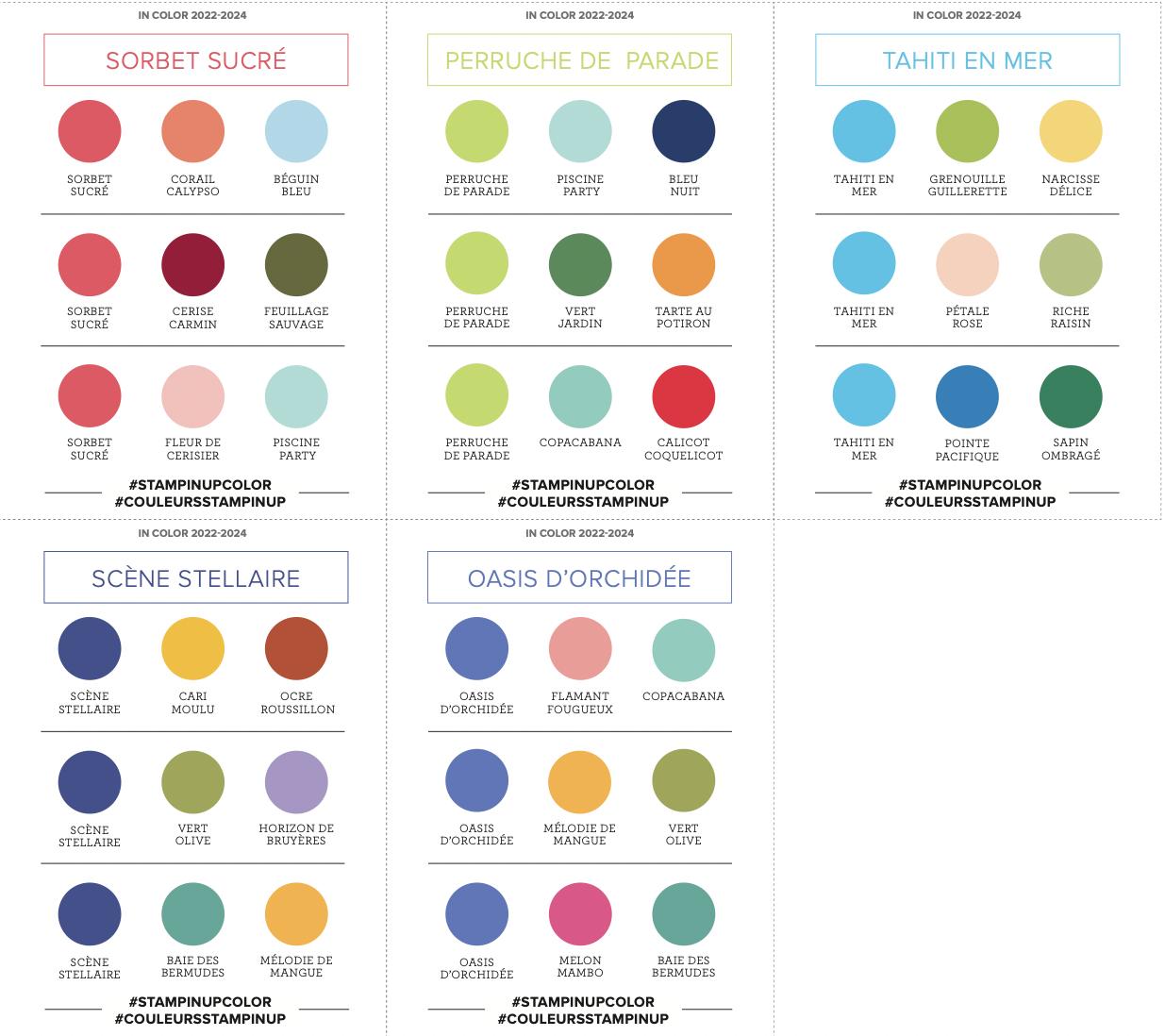 color coach in color stampin up france demnstratrice fourniture assortiment 