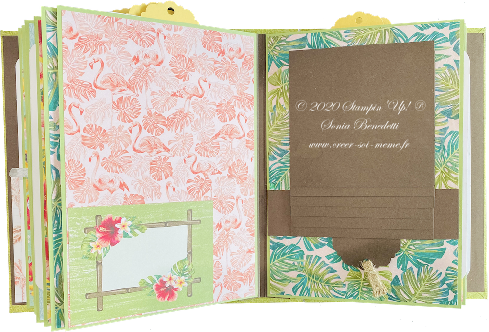 tutoriel album oasis tropicale stampin'Up! vidéo DIY