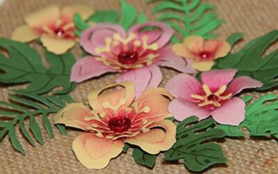 Un cadre avec des fleurs 100% papier